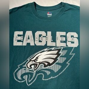 Majestic Philadelphia Eagles 2015 NFL Regular Season Schedule Shirt Mens Size XL